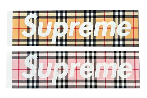 sticker supreme burberry|burberry box stickers.